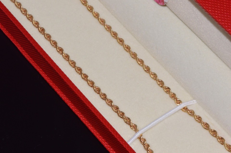 GORGEOUS MICHAEL ANTHONY SOLID 585 14K GOLD FACETED ROPE CHAIN UNISEX ...