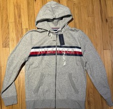 TOMMY HILFIGER Hoodie Sweatshirt Men Sz. L Gray NWT