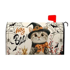 Hey Boo Cat Mail Box Covers Halloween Mailbox Cover halloween hey boo cat