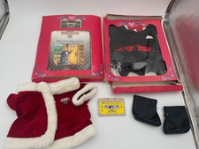 Vintage Teddy Ruxpin Lot "Love Songs" Songbook, Cassette  Tuxedo, Santa Suit