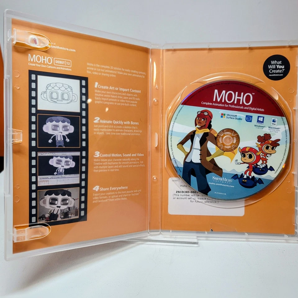 Moho Debut 12 Full Version Windows Mac Animation Software Smith Micro MHD12HDVD - Image 2 of 4