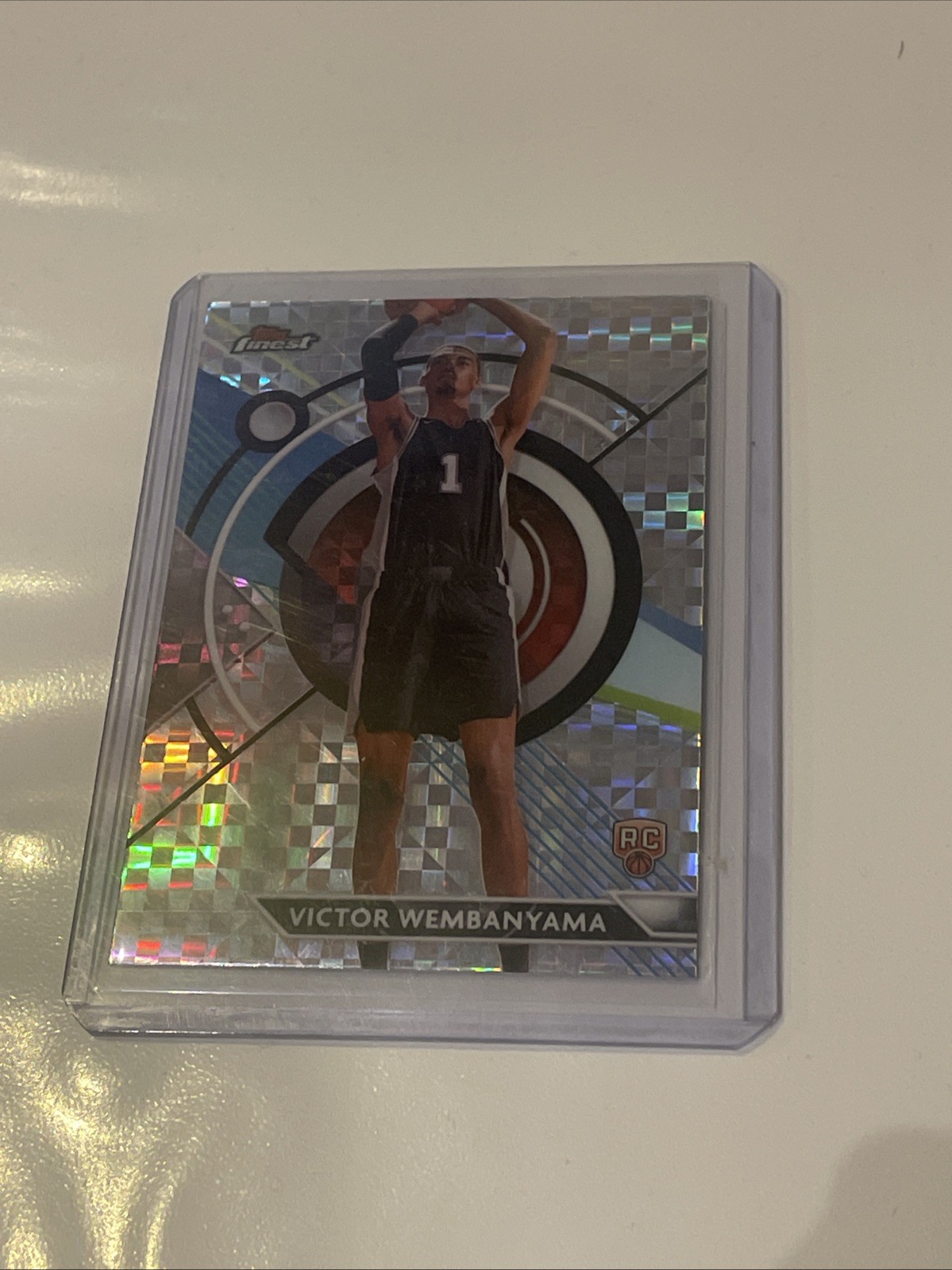2023-24 Topps Finest - Common Victor Wembanyama #76 Checkerboard Refractor (RC)
