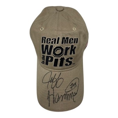 Jeff Hammond Signed Hat Real Men Work In The Pits NASCAR Racing Cap