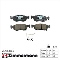 Bremsbelagsatz BremsklöTze Vorderachse FüR Fiat 500 312 500E 332 319