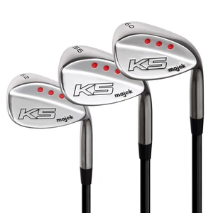 Majek Graphite Shaft R Flex Golf Hommes Ensemble de haies 52° Lacune GW 56° Sable SW 60° Lob LW