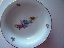 Porzellanschale mit Frühlingsblume - Marke Fürstenberg- Durchm. 14cm Goldrand