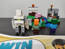 LEGO 21123 Minecraft The Iron Golem 100% Complete w/Instructions 