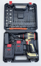 Lithium-Ion Cordless Drill Tool Set, 21V Brushless Motor, 65Nm Torque