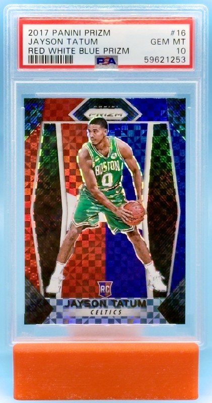 2017 Prizm Jayson Tatum #16 Red White & Blue PSA 10 RC