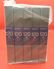 Sony T-120BA Premier High Grade Lot Of 5 VHS Tapes Video Cassette NEW Sealed +
