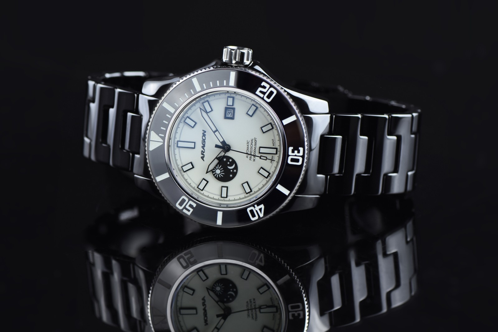 ARAGON A613WHT Hercules Ceramic 8217 (44mm)