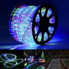 100Ft LED Rope Lights Outdoor, 720 LED Connectable and Flexible Tube Lights with