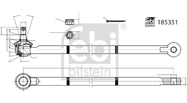Lenkstange Vorderachse FÜR Suzuki - Febi Bilstein 185351-image