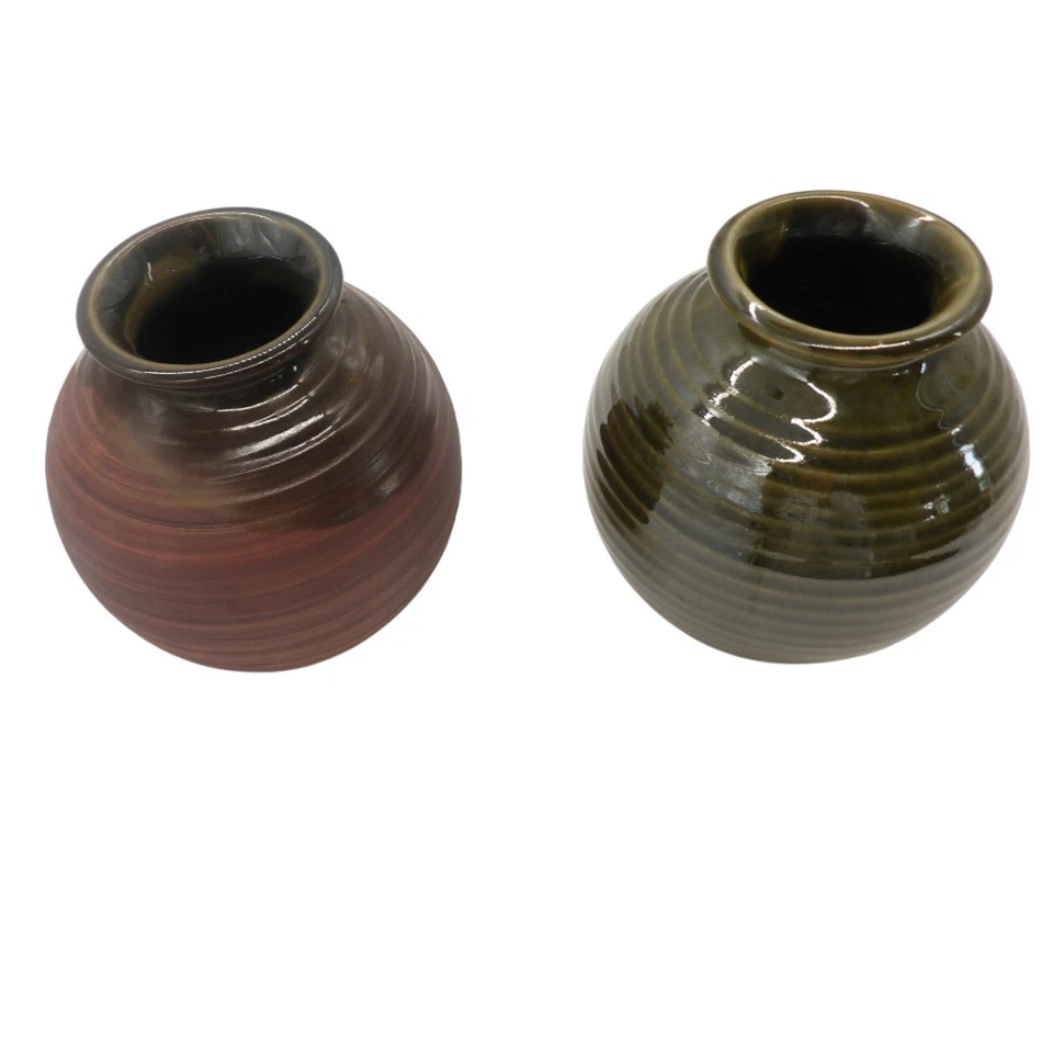 Kugelvase aus Keramik getöpfert Handarbeit Geschenk - Bild 3 von 3