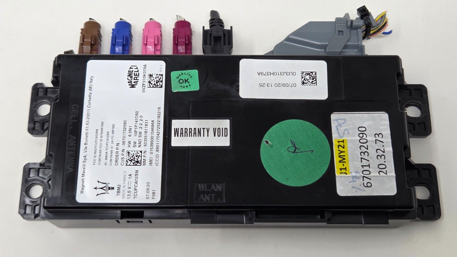 17-22 MASERATI GHIBLI LEVANTE TELEMATIC COMMUNICATION CONTROL MODULE 06701732090