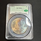 1879-S Morgan Silver Dollar MS65 CACG  Beautiful Blue Obv Toning PQ Gem!!!!