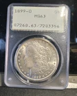 1899-O Morgan Silver Dollar PCGS MS-63 OGH (1st Gen Rattler Holder)
