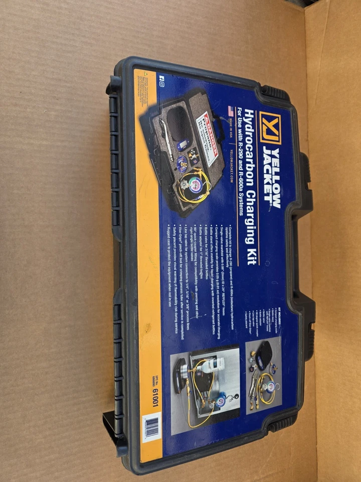 Kit de carga de sistema de hidrocarburos Yellow Jacket 61001 para R290 y R600a Foto 4 de 4