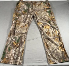 VTG Game Winner Hunting Pants Mens 3XL Brown Hardwoods Camo Realtree Double Knee
