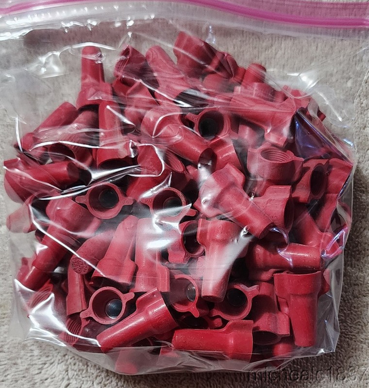 100 Ideal Red Wing-Nut Wire Connectors Min. 2 #18 AWG to Max. 4 #10 AWG NEW!