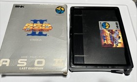 Authentic Neo Geo AES  ASO II The Last Guardian ALPHA MISSION 2 CARTON, Tested!