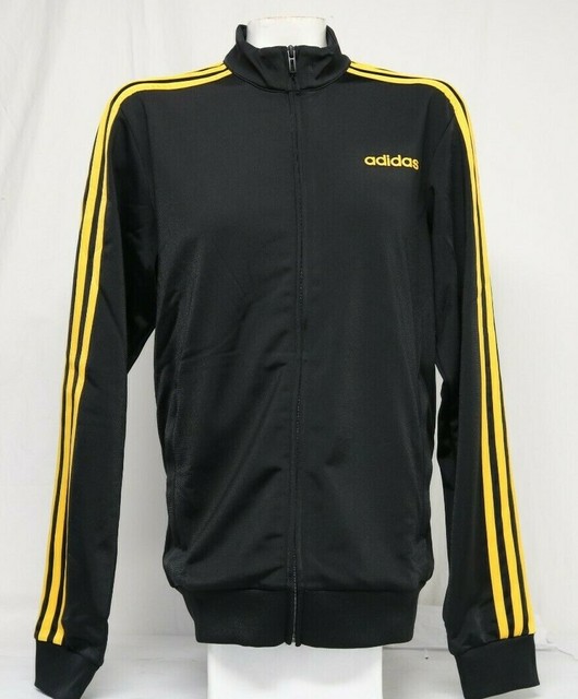 adidas track top black with red stripes