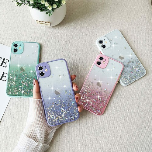 Luxury Glitter Phone Case for iPhone 12 11 Pro X XR 8 7 Shockproof Phone Cover - Picture 12 of 16