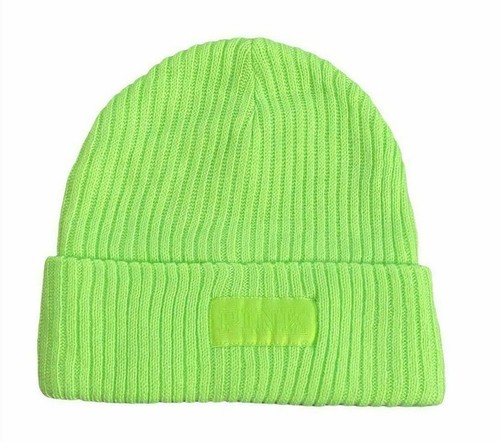 PINK LIME LIGHT GREEN BEANIE HAT 