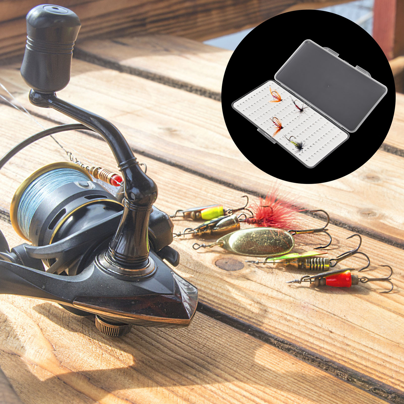 Fly Fishing Box Easygrip Tackle Jig Fly Boxes Waterproof Flies Fishing