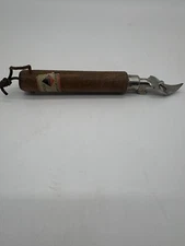 Vintage Wood Handle CONJA Bottle Can Opener Punch by J.A. Junior Achievement CO.
