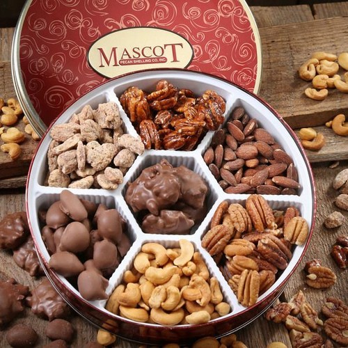 Mascot Pecans Since 1955 Chocolate & Nut Assortment 7 Varieties of