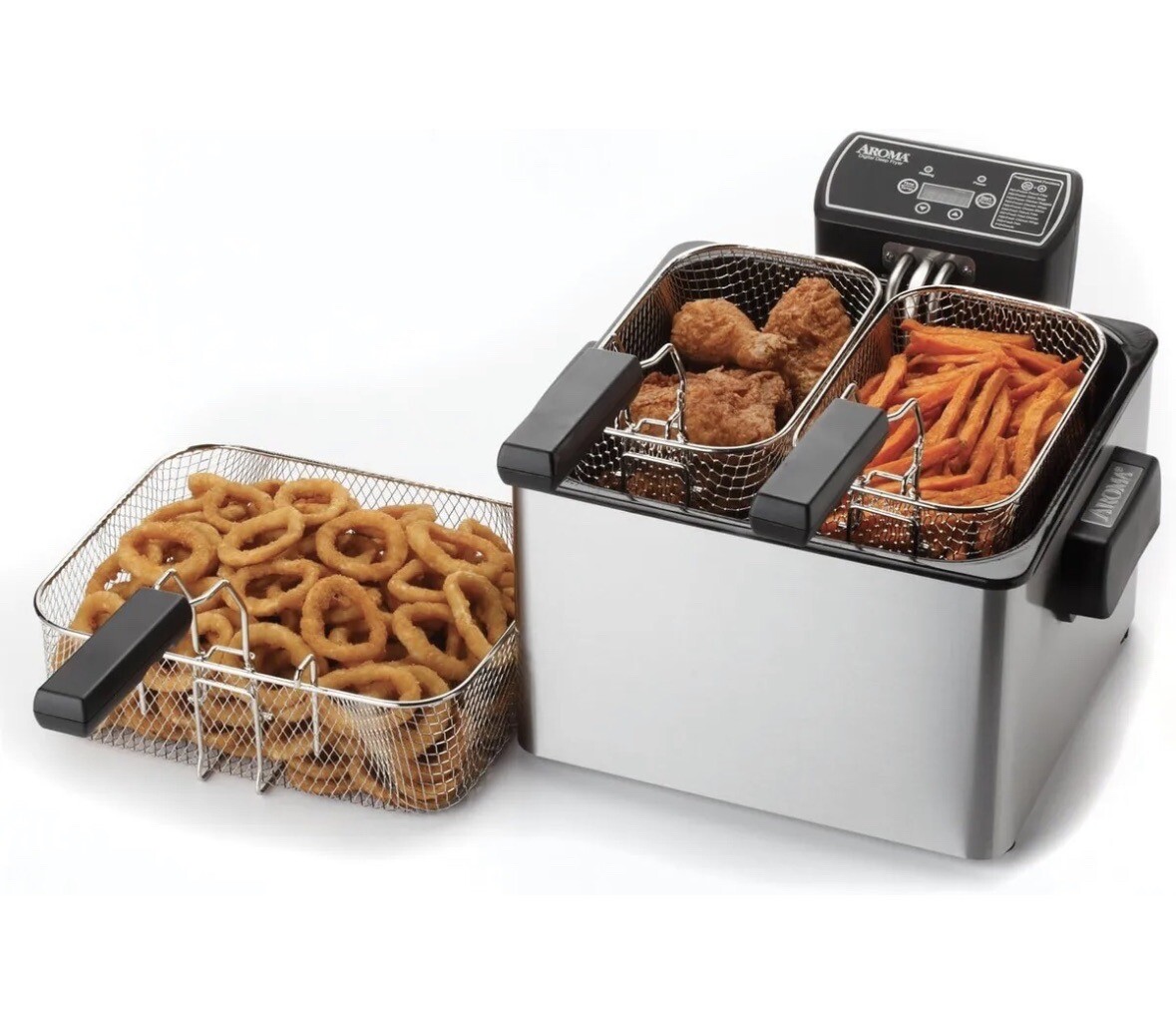 Aroma Smart Fry XL ADF-232 4-Quart Digital Deep Fryer