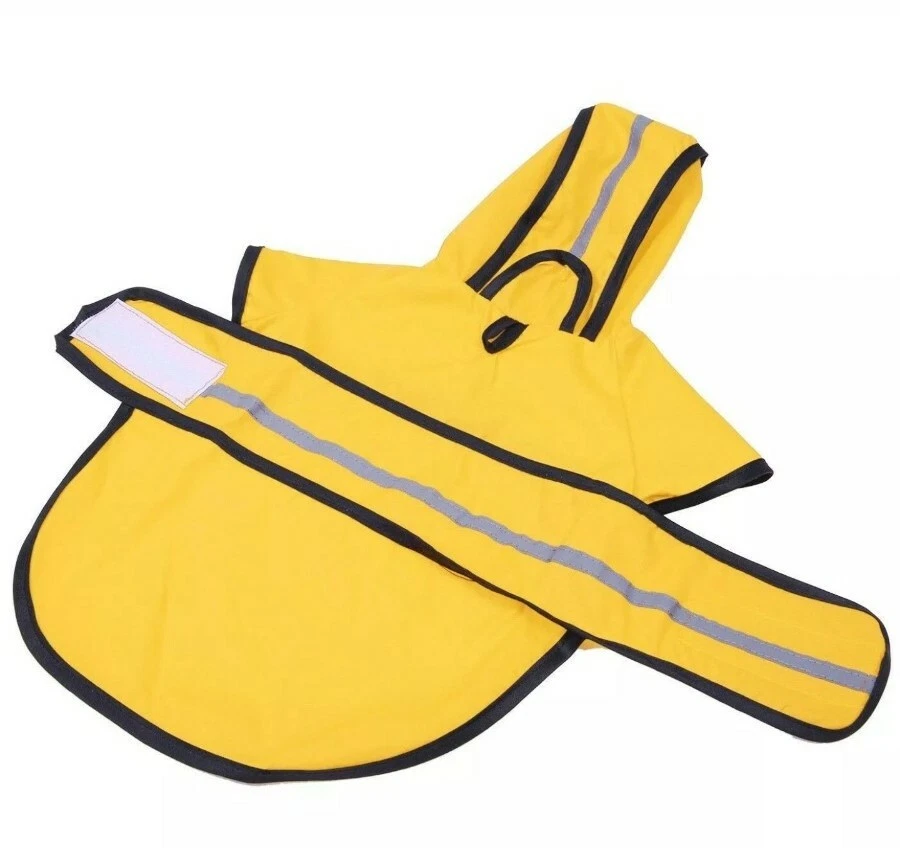 Lookin' Good Fashion Pet - Rainy Days Slicker - Amarillo - Mediano - Nuevo Foto 2 de 4