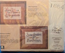 Vntg Creative Circle Embroidery Kit 1654 Some Leaders Are Born Women