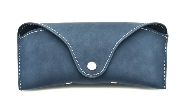 Hombres Mujeres Estuches para Gafas de sol Bolso Bolsillo Cuero de Vaca Bolsa Sujeción Azul H796 Foto 2 de 4