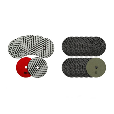 7Pcs Dry Diamond Polishing Pads Grit 400 for Granite Marble Stone