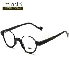 MIASTO "CIAO ITALY" SMALL ROUND 1/2 HALF READER READING GLASSES+2.75 MATTE BLACK