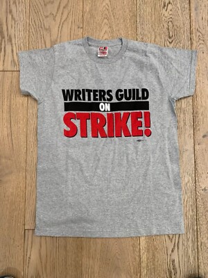 Writers Guild On Strike! Logo Short Sleeve 100% Cotton T-Shirt - Sz: Child Large
