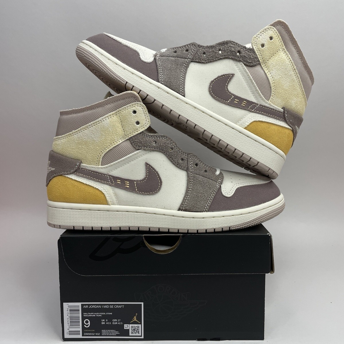 Jordan DM9652-102 シューズ US 10 Nike Air Jordan 1 Mid SE Craft Shoes 'Inside Out' (DM9652