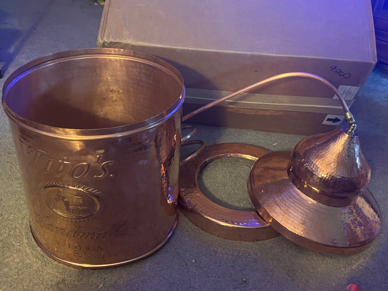 Tito's Copper 4 piece copper still brand new 13 diameter 24 inches high