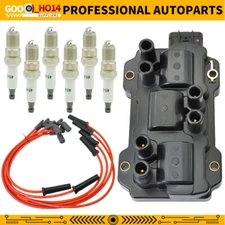UF434 Ignition Coil & Iridium Spark Plugs & Wires for Chevy Malibu Buick G6 3.9L