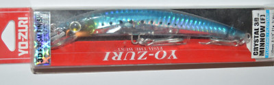 yo zuri crystal minnow 3d floating jerkbait 5.25'' 3/4oz sardine f1147-ghiw