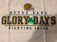 Notre Dame Football Glory Days Large Adidas T-Shirt New Lou Holtz Go Irish!