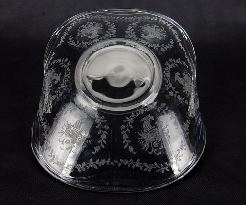 Vintage Fostoria Etched Mayflower Muffin Tray,Upturned Side Handles Hard to Find - Picture 9 of 10