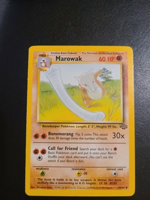 Jungle Set Uncommon Card Marowak Pokmon Card - Jungle Set 39/64 Uncommon  Unlimited Edition Near Mint Marowak 39/64 Jungle