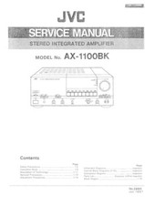 JVC AX-1100BK Amplifier Owners Instruction Manual Reprint