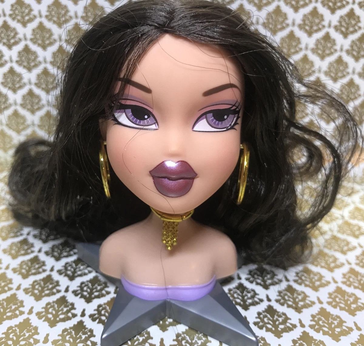Bratz Girlz Girls Head Gamez Games Doll VERY RARE Dana Gold Hoop Earrings
