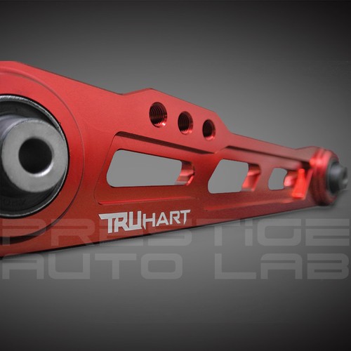 Juego de brazos de control inferior trasero TruHart rojo para Honda CRX 1988-1991 CR-X CIVIC - Imagen 6 de 6
