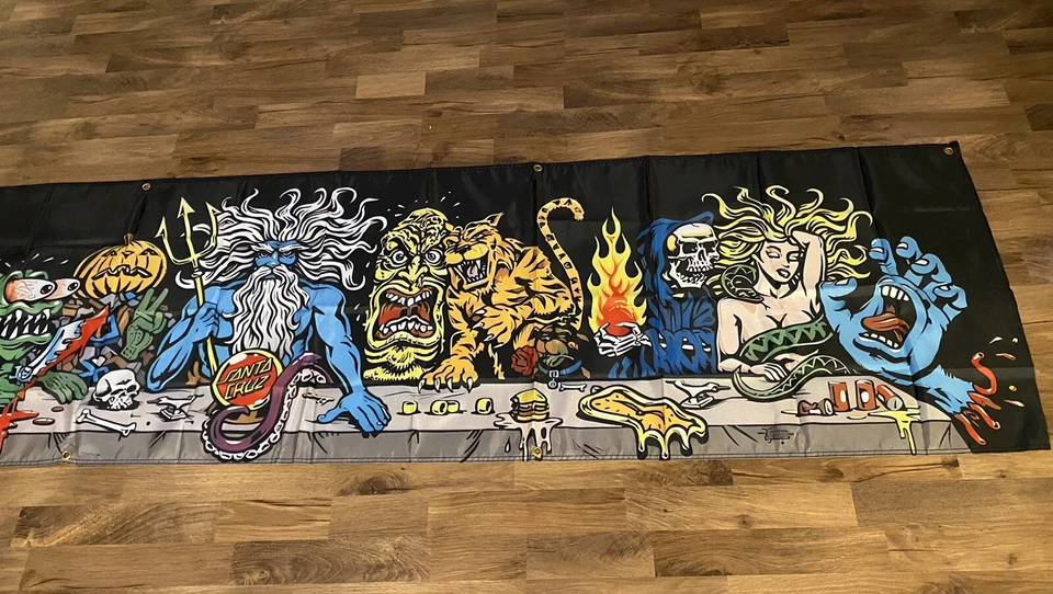 Gebrauchte Santa Cruz Abendmahl Flagge - Banner - Roskopp Jessee Screaming Hand - Bild 3 von 3