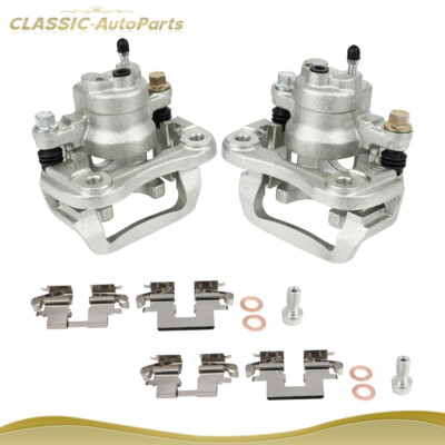 Rear Brake Calipers w/ Bracket Pair For 2004 2005 2006 2007 Toyota Highlander